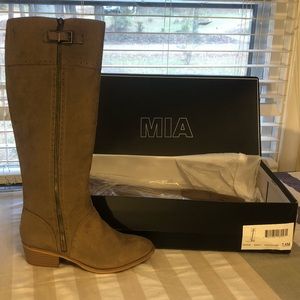 MIA Kaius Taupe Suede Tall Boots Brand New